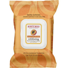 Burt's Bees- Facial Cleansing Towelettes, Peach and Willow Bark, 25 Count (Pack of 4)